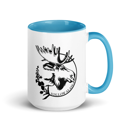 Fireweed Moose Mug with Color Inside
