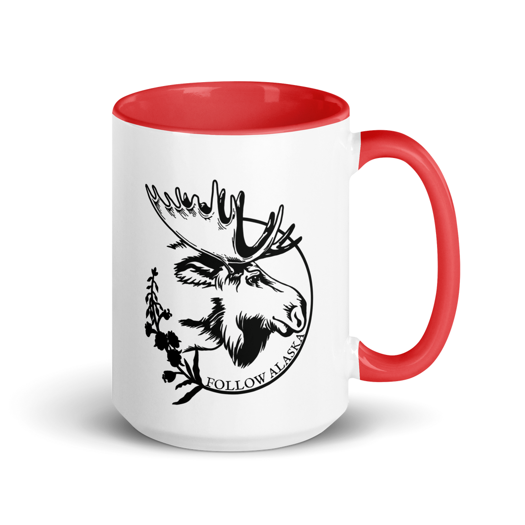Fireweed Moose Mug with Color Inside